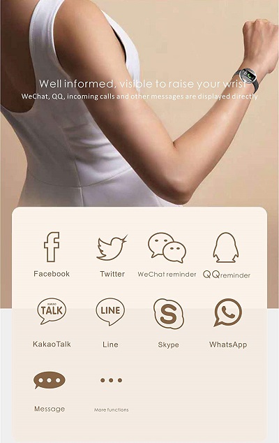 Αδιάβροχο Bluetooth Ρολόι Smart Watch με Ειδοποίηση Εφαρμογών, Θερμιδομετρητή, Μετρητή Πίεσης, Παλμών & Ποιότητας Ύπνου - Μαύρο